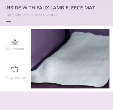 Переноска для кота PawHut 48,5 см, фіолетовий, для кошенят та мініатюрних собак