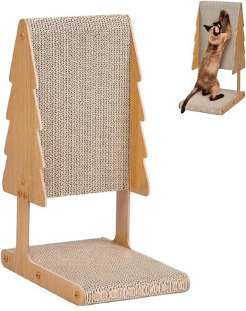 Котячий когтетоп ERNAN: 62 см, L-подібний, з картону, для захисту дивану, на стіну та кут