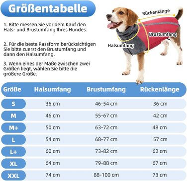 Зимовий теплий одяг для собак SlowTon: куртка з поларфлісу з коміром-шарфом, світловідбивачі, регульована, водонепроникна, вітронепроникна, для цуценят, м'яка, червона (M)