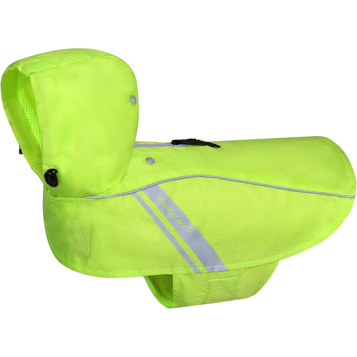 Дощовик для собак VIVAGLORY, жовтий, розмір M (обхват грудей 55.9-66 см), водонепроникний, з підкладкою, для зими