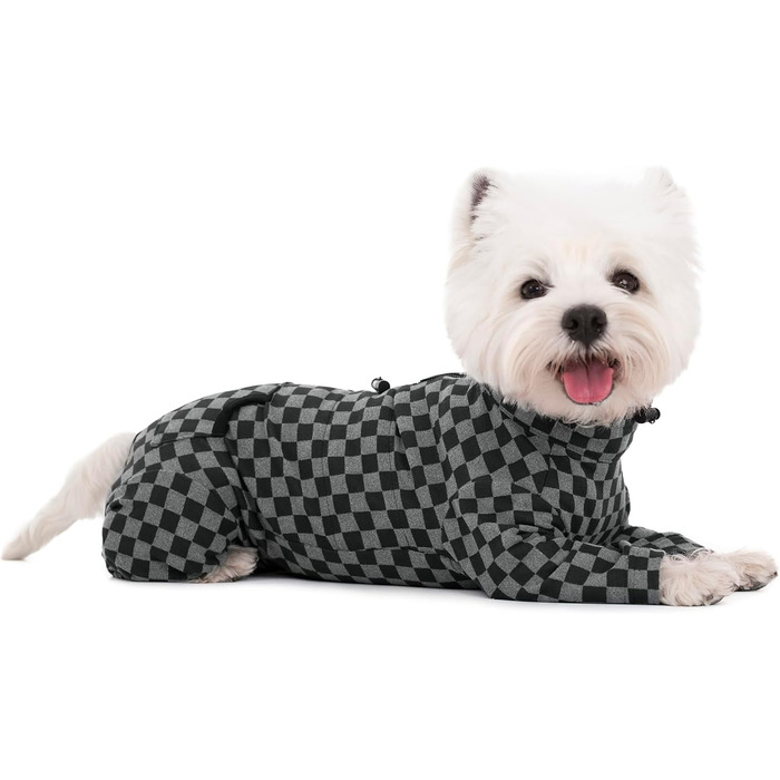 Теплий флісовий зимовий одяг для собак - теплий комбінезон-піжама для собак, розмір XX-Large, чорний