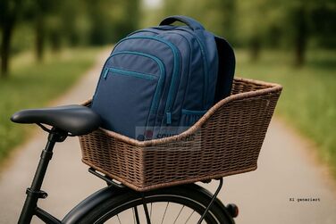 Фahrradkorb LTJ 030017: Кошик на багажник для велосипеда, пластик, ротанг