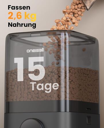 Автоматичний годівниця для котів Oneisall 5L з двома мисками, керування через додаток, Wi-Fi, PF10DAE