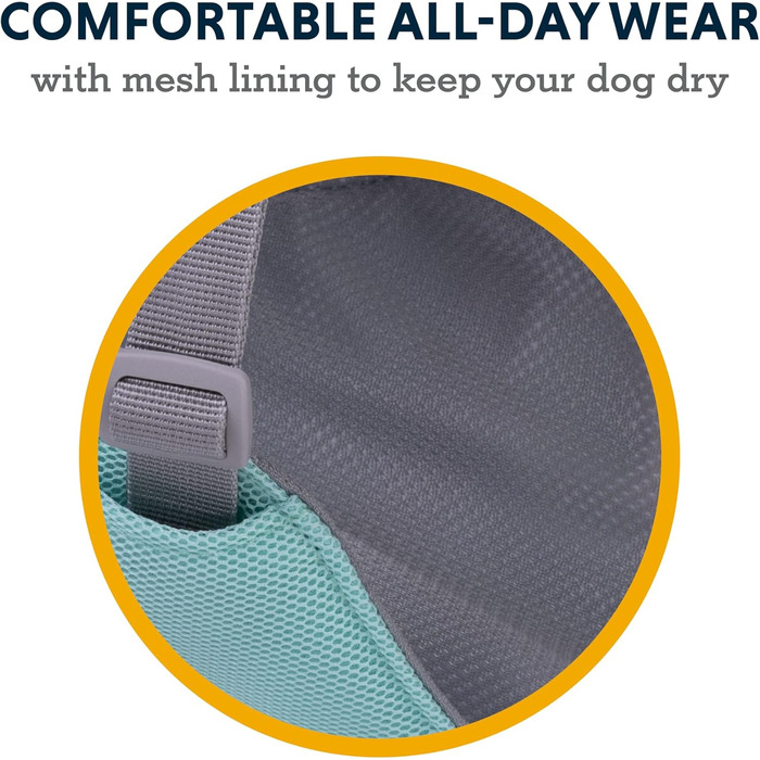 Охолоджувальна шлейка для собак RUFFWEAR Swamp Cooler, регульована, легка, з ручкою, для бігу, для спеки, дві петлі для повідця, зелена, розмір S (56-69 см)