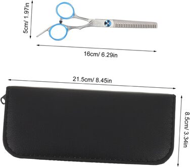 Набір для грумінгу домашніх тварин: ножиці з прямим та вигнутим лезом, довговічна цинкова легатура, ергономічний дизайн для точного стриження собак та котів, у комплекті сумка для зберігання
