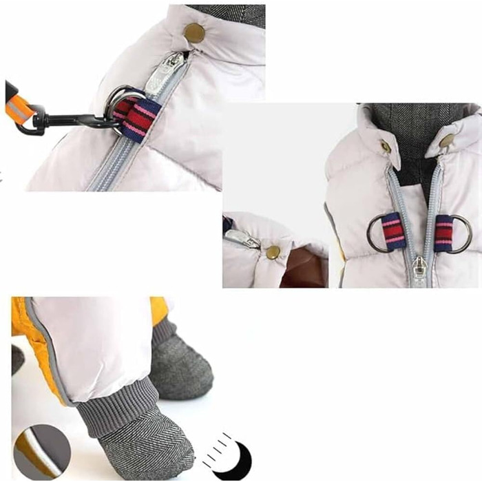 Жовтий теплий зимовий водонепроникний одяг для собак, куртка для собак, велика, середня, маленька, для дому та вулиці, жовтий, розмір L