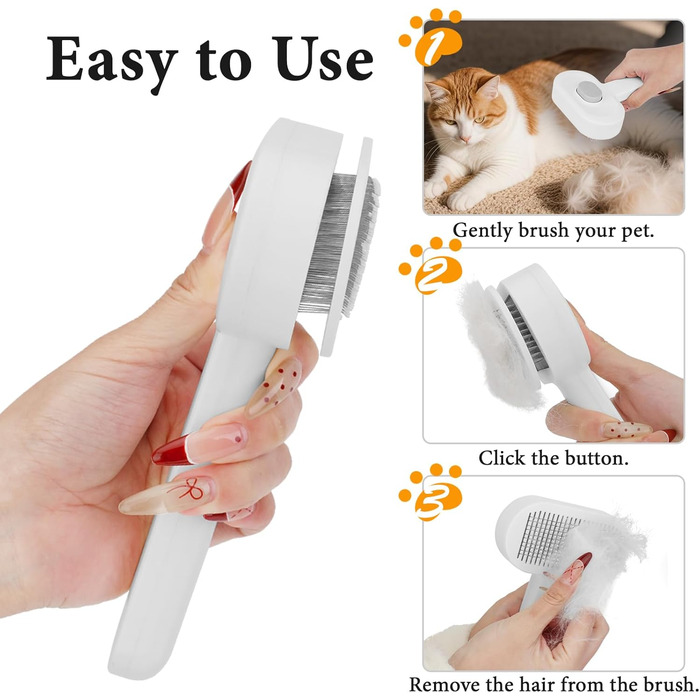 Набір для догляду за тваринами Okiki: щітка для собак і котів, ножиці для обрізання кігтів, гребінець від бліх - комплект для довго- та короткошерстих тварин