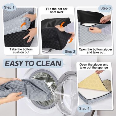 Автомобільне ліжко для собак JOEJOY – двостороннє, з Memory Foam, до 25 кг