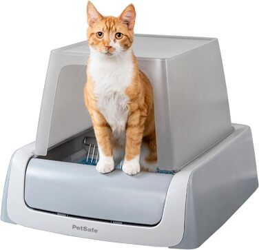 Автоматичний туалет для котів PetSafe ScoopFree з кришкою, самочистящийся, друга генерація, з вбудованим монітором здоров'я, сірий