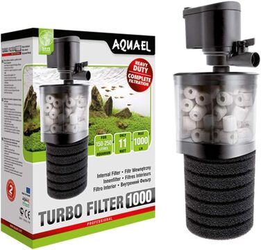 Внутрішній фільтр Aquael Turbo 1000 N, чорний, для акваріума