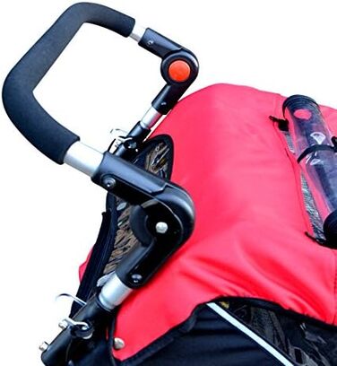 PAPILIOSHOP Fox - Дитяча коляска-трансформер 2-в-1 та велопричіп, червоний, легкий та стабільний