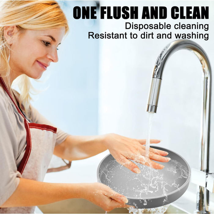 Набір мисок для котів (4 шт.), 18 см, силікон, для сухого та вологого корму (блакитний, жовтий, рожевий, сірий)