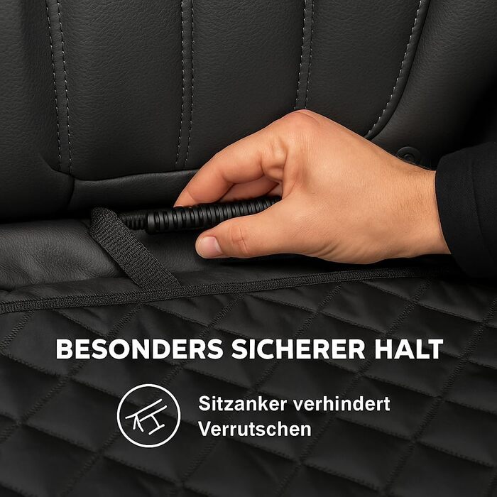 Захист для заднього сидіння авто для собак - водовідштовхувальний, стійкий до подряпин, нековзний, миючий - матеріал Oxford - захист для собак в автомобілі з бічним захистом - 141x134 см - підходить для SUV та легкових автомобілів DElightX