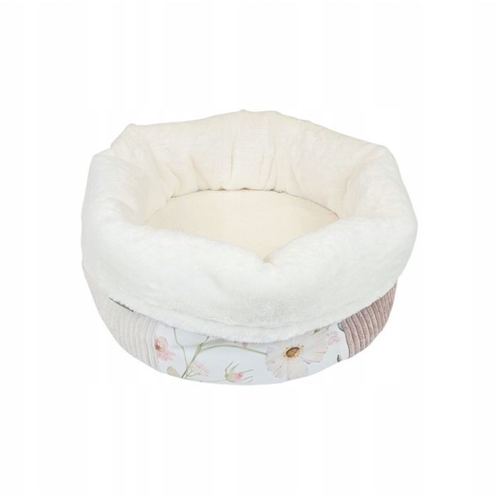 Пухнаста лежанка для котів та собак PRASKA PATCHWORK PASTEL GARDEN, 45 см, PREMIUM