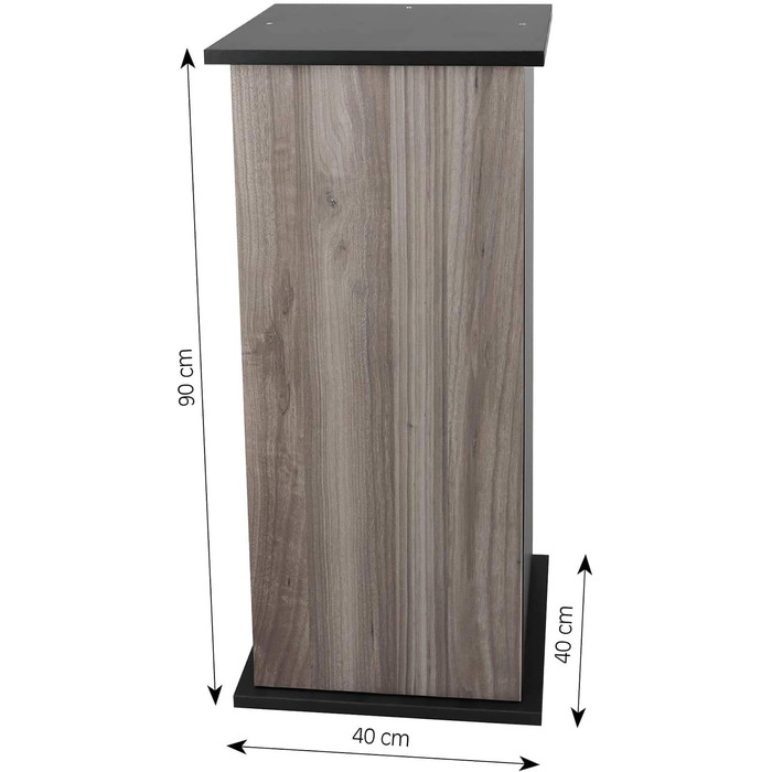 Тумба під акваріум Sera Scaper Cube 90 см з дверцятами, сіра дубова, 40x40x90 см