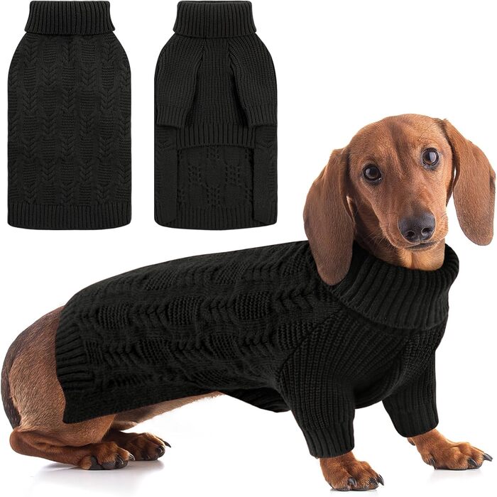 Пуловер для собак ASENKU XXL, теплий зимовий пуловер для великих собак, для дівчаток та хлопчиків, пуловер з високим коміром, в'язаний пуловер, одяг для собак Пітбуль, Лабрадор Ретривер (Великий, СІРИЙ)