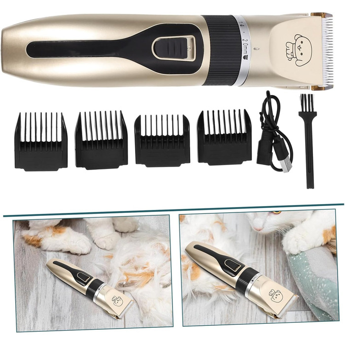 Електрична машинка для стрижки собак Supvox з титановими лезами, тиха та з низькою вібрацією, безпечне стриження вух, морди та лап, для собак та цуценят