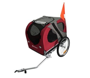 Причіп для собак Starline Original M - Червоний - Складаний - Причіп для собак, велосипедний причіп для собак до 30 кг