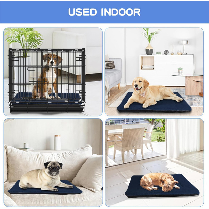 Крісло-ліжко для собак середніх порід Baodan, 90x60 см, миється, з антиковзною основою, блакитне