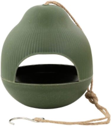 Підвісна годівниця для птахів Jäger, зелена, для балкона, Ø18×19 см