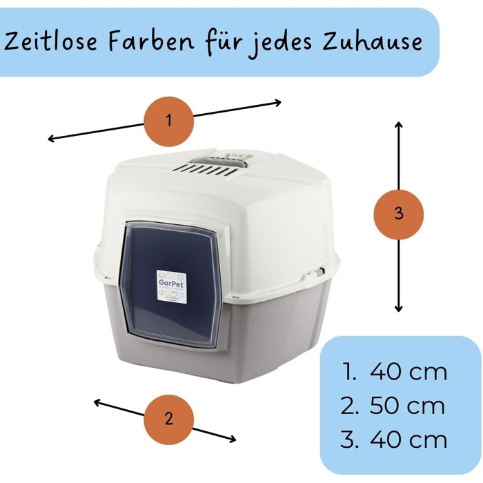 Туалет для котів кутовий XXL з кришкою, великий, з фільтром та лопаткою