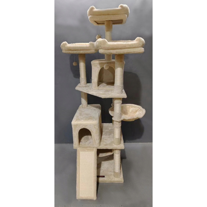 Низька дряпалка, висока дряпалка, лежанка та килимки-дряпалки