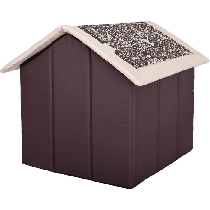 Будка для собак, лежанка для собак, хатинка для собак, хатинка для котів Mittle L, 52x46 см (76x72x74 см, з написом)