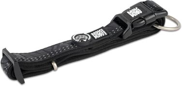 Нашийник для собак Max & Molly з інтелектуальним жетоном безпеки Gotcha! Matrix 2.0, чорний, розмір M, з підкладкою та світловідбиваючими елементами