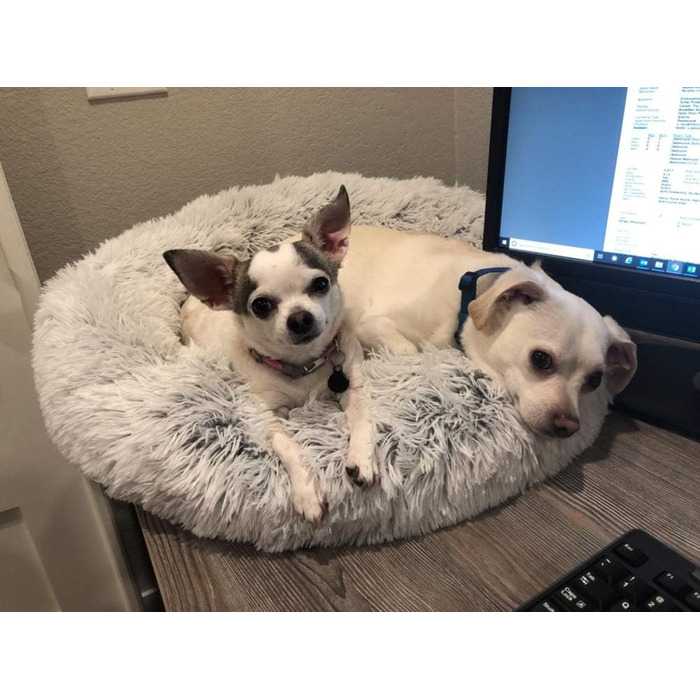 Розкішне собаче ліжко з піднятим бортиком, подушка для домашніх тварин знімним чохлом, миється, для собак маленьких, середніх та великих порід, розмір L, (S-50см, бежевий)