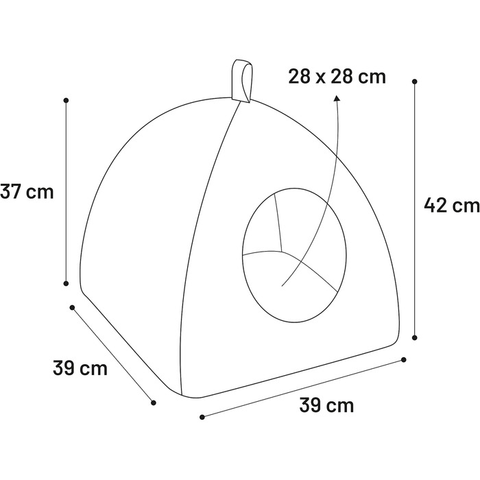 Автокрісло для собак Flamingo Krems круглої форми, 60x50x20 см, знімні подушки, регульовані ремені та короткий поводок (Taupe)
