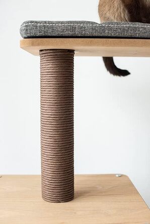 Дряпак для котів PetPals, трирівневий, з масажером, з ДСП, сірий