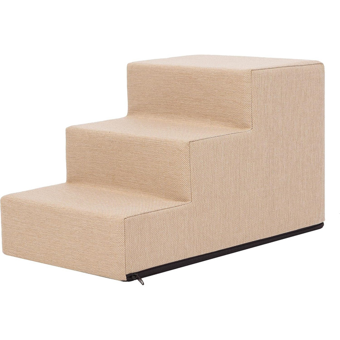 Сходинка для собак та котів Tiertreppen - пандус для маленьких собак та котів, 3 сходинки, висота 30 см, бежевий