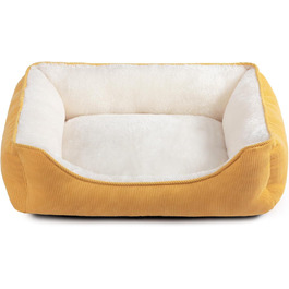 Ліжко для котів та собак Hollypet, м'яке, дихаюче, 55x45x15 см, жовте