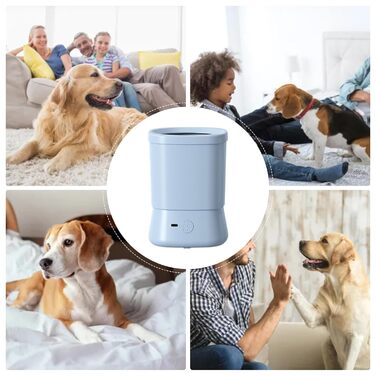 Автоматичний очищувач лап для собак | 2-ступеневий аксесуар для миття лап | для дому, прогулянок, подорожей, кемпінгу (блакитний)