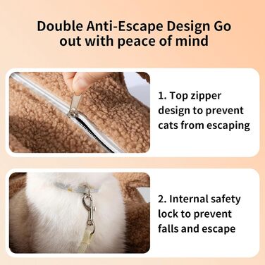 Сумка-переноска для цуценят, водонепроникна та тепла захисна сумка для тварин | з безпечним шлейкою та теплим підкладкою для собак – підходить для маленьких порід та кошенят, прогулянки в холодну погоду