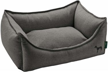 Диван для собак Livingston, класичний, структура тканини, розмір M, антрацит, 80x60x25 см