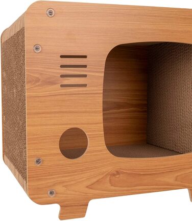 Petsona Кігтеточка для котів з натурального картону - ігровий майданчик, килимок, іграшка для самостійних розваг, 45x38x24,5 см