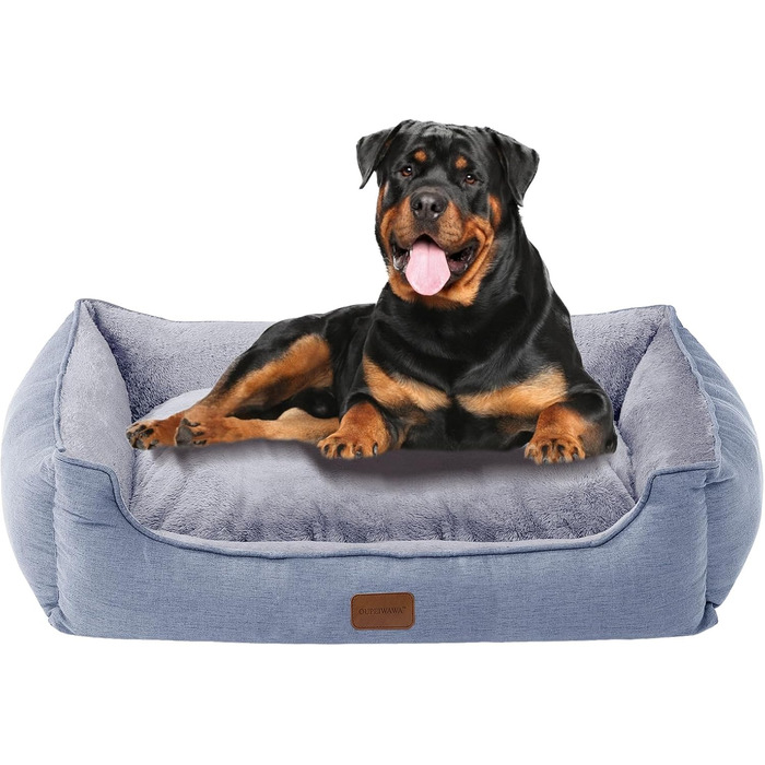 Ортопедичне ліжко для собак OUPEIWAWA, 62x50x17 см, сірого кольору, XL