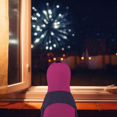 Теплий жилет для собак від страху феєрверків з високим коміром, захист вух, для маленьких собак, жилет-пуловер, колір фіолетовий (XS)