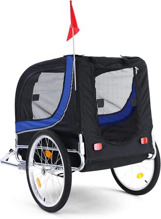 Причіп для велосипеда для собак, складний, блакитно-чорний, до 40 кг