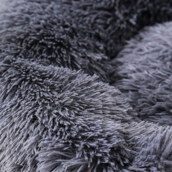 Кругле ліжко для собак та котів: м'яке, тепле, донат-ліжко для домашніх тварин (для тварин до 15 кг)