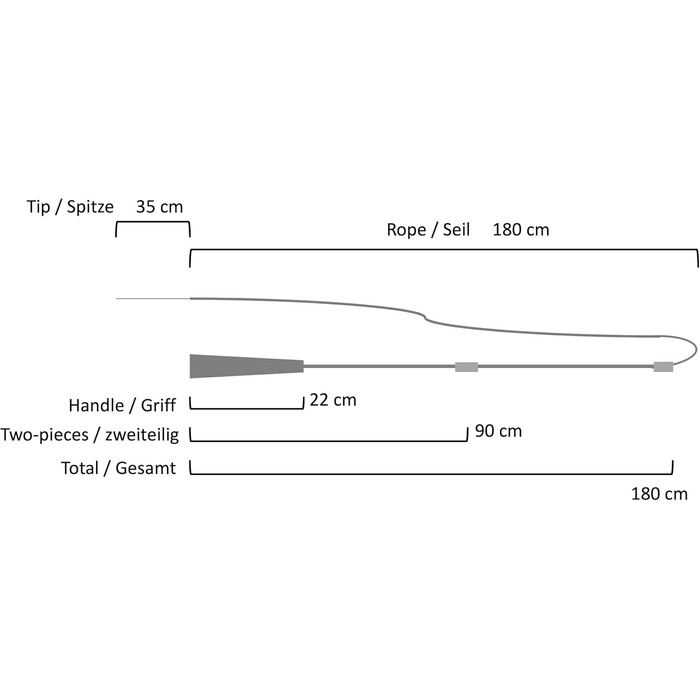 Лонжирська вудка Ja Horse, 180 см, Neo Green (роздільна, з'єднувальна)