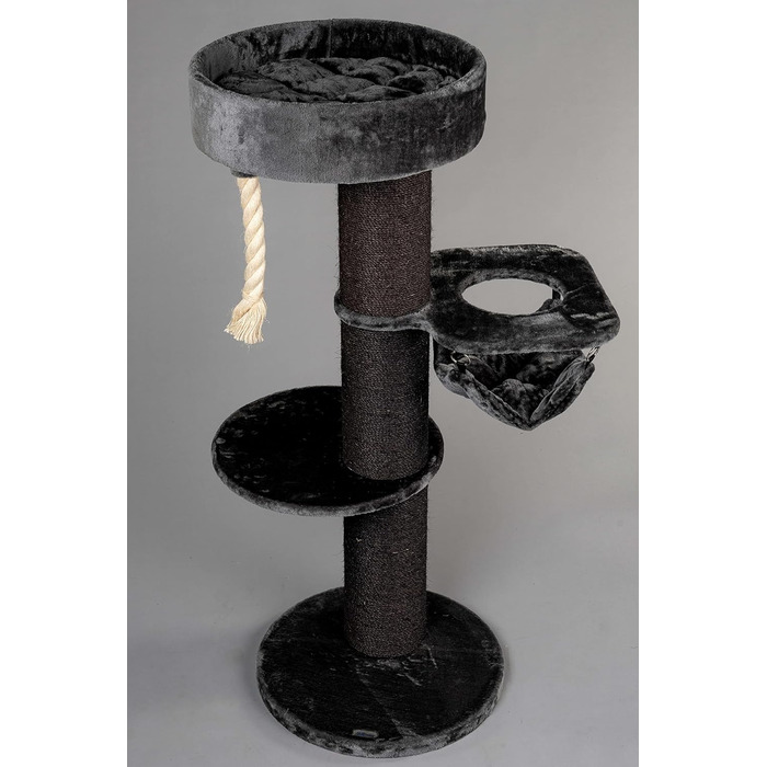 Дряпка для великих котів RHRQuality Maine Coon Sleeper Crown 150 см, кремова, товсті сизалеві стовпи 20 см