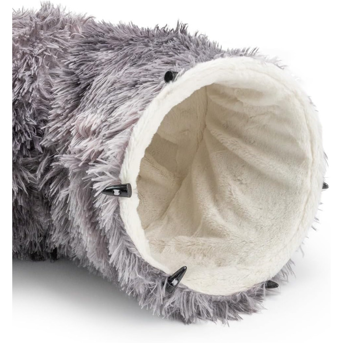 Преміум тунель для котів CUBI від CanadianCat Company: XXL з місцем для сну та м'яким лежанком, підходить для великих котів, темно-сірий, 100 x 80 x 26 см
