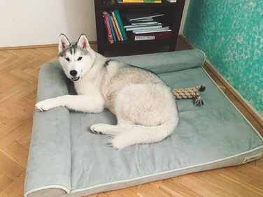 Ліжко для собак PetFusion BetterLounge XL з меморі-піни, водонепроникне, знімний чохол, 112×86×19 см
