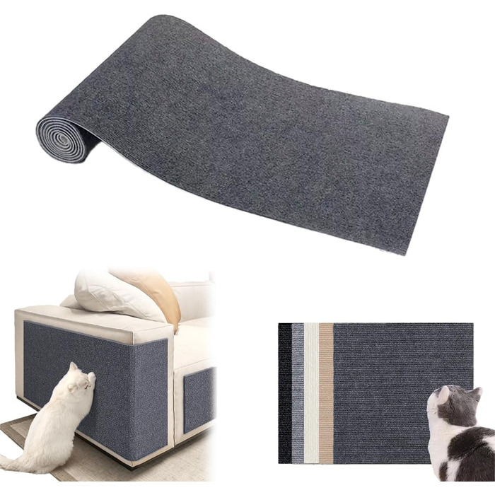 Крізь-доріжка для котів - крізь-доріжка для котів - два розміри 200x40 см і 30x100 см Темно-сірий 200x40 см/78,74' × 15,75'