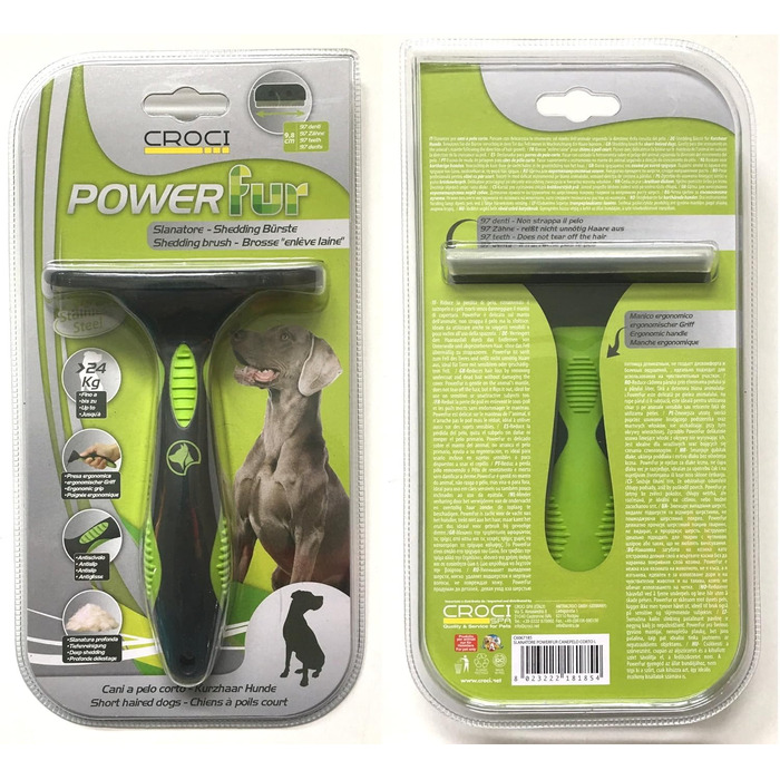 Щітка для собак Croci Fellbürste для короткої шерсті до 9 кг (зелена)