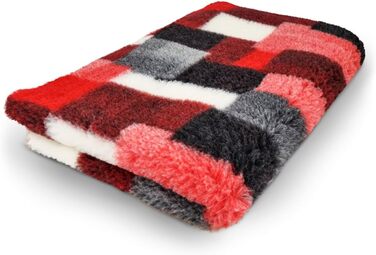 Килимок для собак Elropet: преміум vetbed 30 мм, різні розміри (S/M/L), Diamond Red (M 100x80 см)