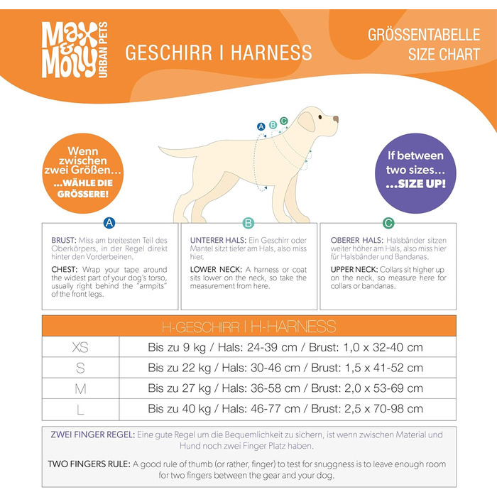 Нашийник для собак Max & Molly H-подібної форми, Ultrabequemes Geschirr Hund, Neopren, XS, для маленьких собак, з підкладкою, безпечний та ультралегкий, для комфорту вашого улюбленця