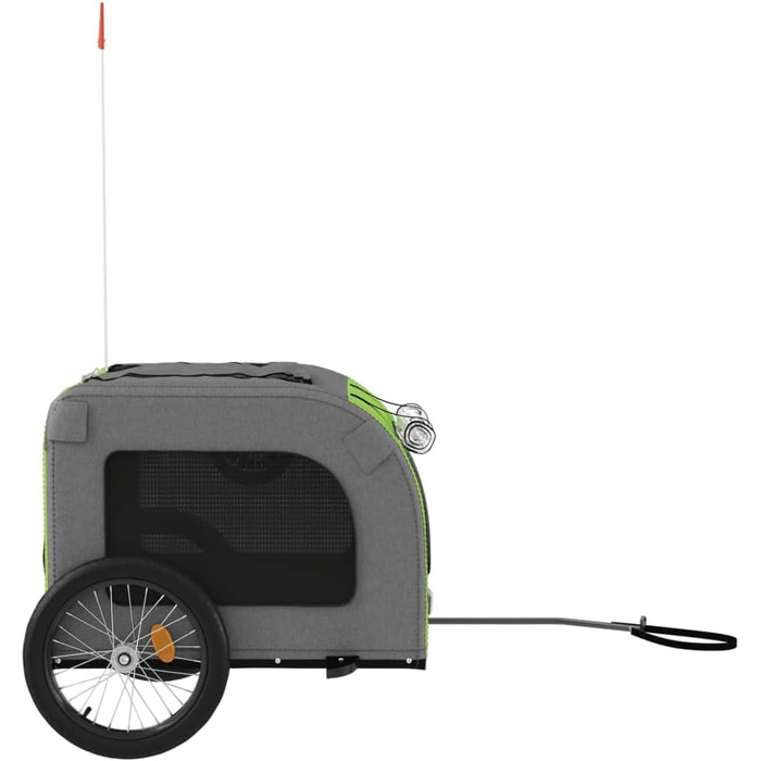 Фahrradanhänger Festnight: Причіп для велосипеда для собак чорного та сірого кольорів, 45 кг, зелено-сірий